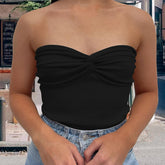 Knitted Bottoming knot Tube Top